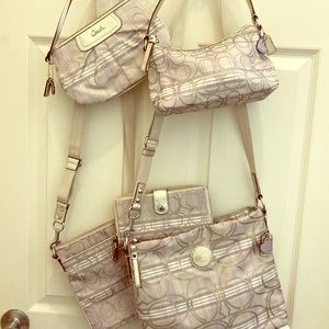 Coach Poppy plaid 5-piece set